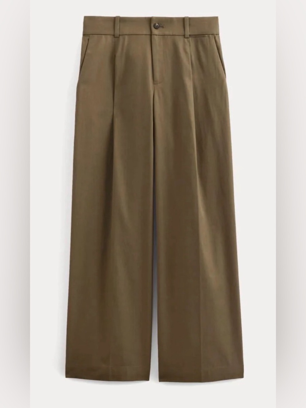 Everlane wide leg trousers in butter smooth
